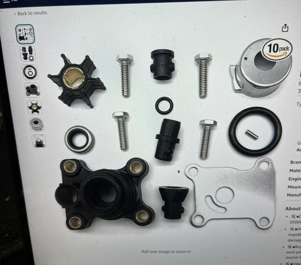 Johnson Evinrude Impeller Kit w/housing 18-3327 18-3400 "Trusted T-Mike Parts"