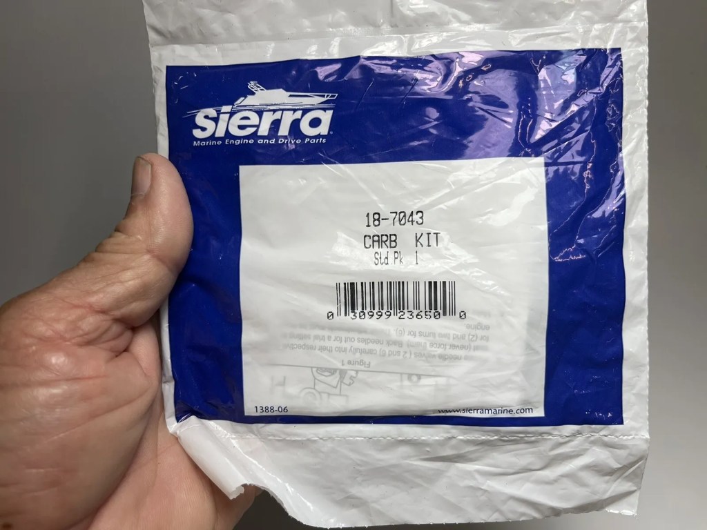 Johnson Evinrude OMC 5.5 - 20 HP Sierra Carb Kit 18-7043 “Trusted T-Mike Part”