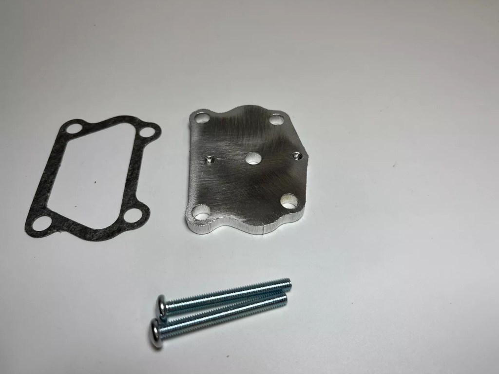 Bypass Cover Adapter w/screws & Gasket 0314827 314818 1957-73 18 HP T-Mike Parts