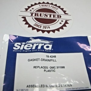 NEW OMC Gasket Drain/Fill Sierra 18-4248 311598 "T-Mike Trusted Part"