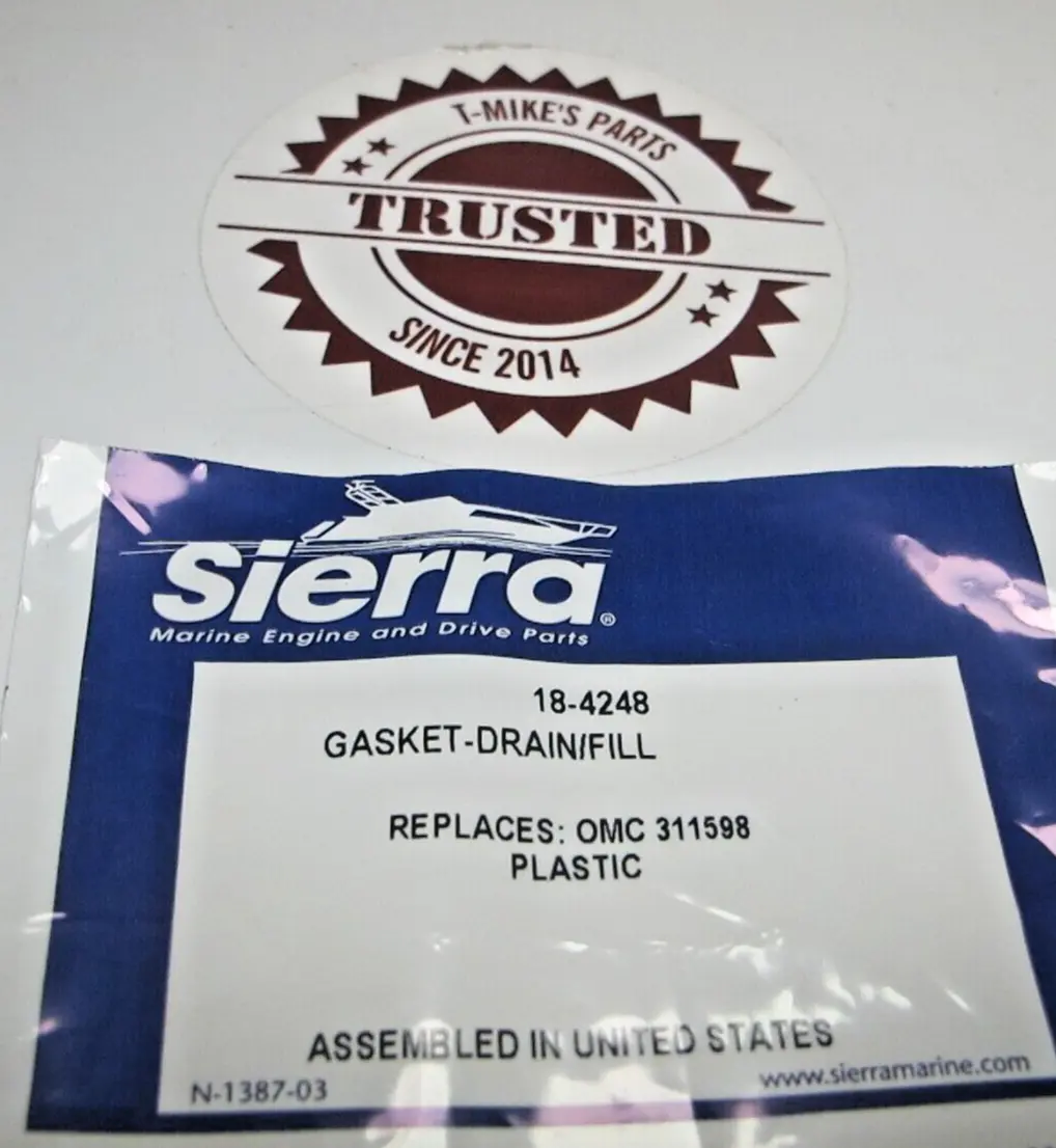 NEW OMC Gasket Drain/Fill Sierra 18-4248 311598 "T-Mike Trusted Part"