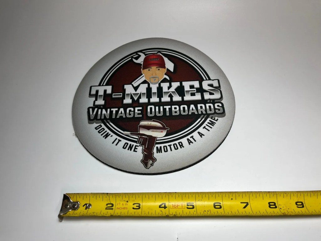 T-Mikes Vintage Outboards Custom Logo Mousepad