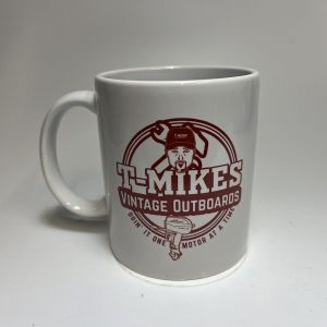T-Mikes Logo Coffee Cup "Drinking it one cup at a Time" T-Mikes Vintage Outboard