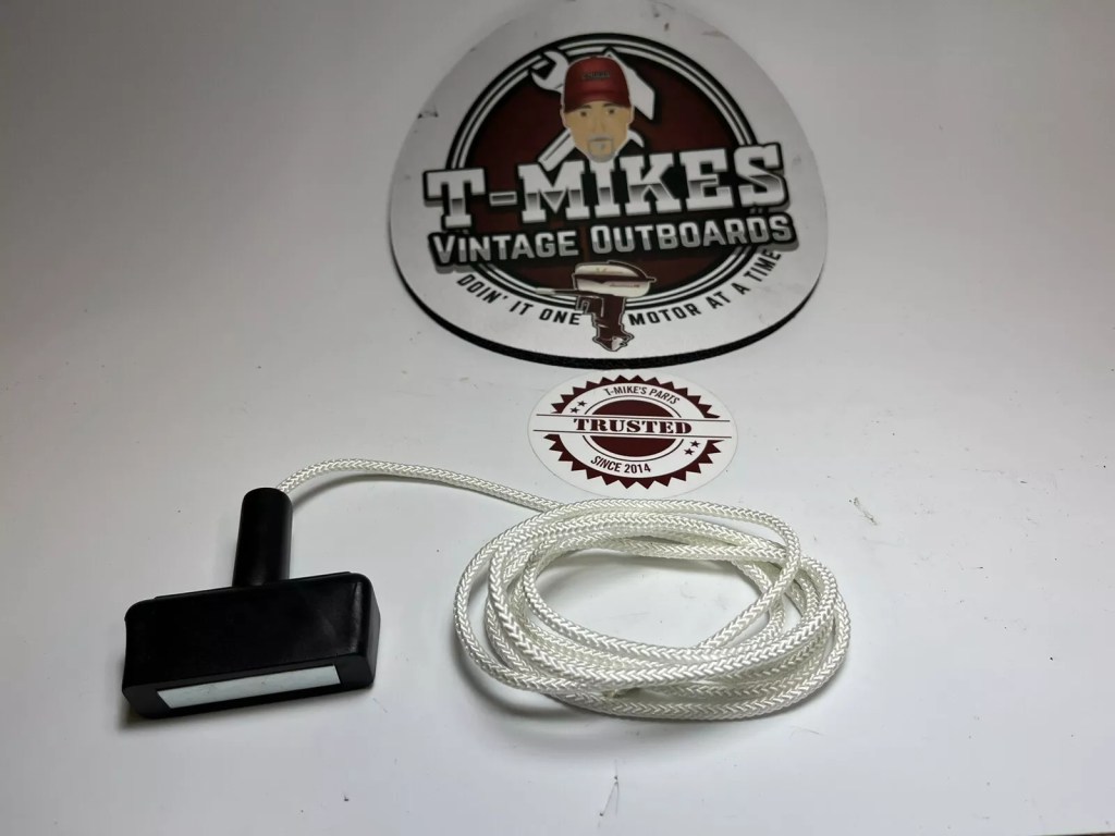 Johnson Evinrude Starter Rope 6’Long 0772577 w/Handle 3 to 25 HP "