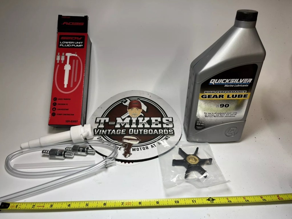 Annual Maintenance Kit 1957 Mercury 10 HP Mark 10 Impeller & Gear Oil w/pump