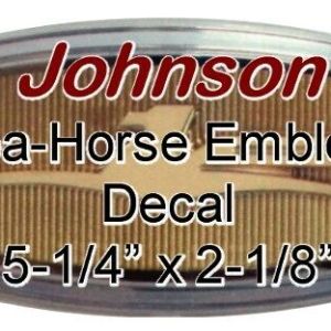 Johnson Outboard Golden Sea Horse Emblem Decal - Sticker 5.5, 7.5, 10, 18 Hp