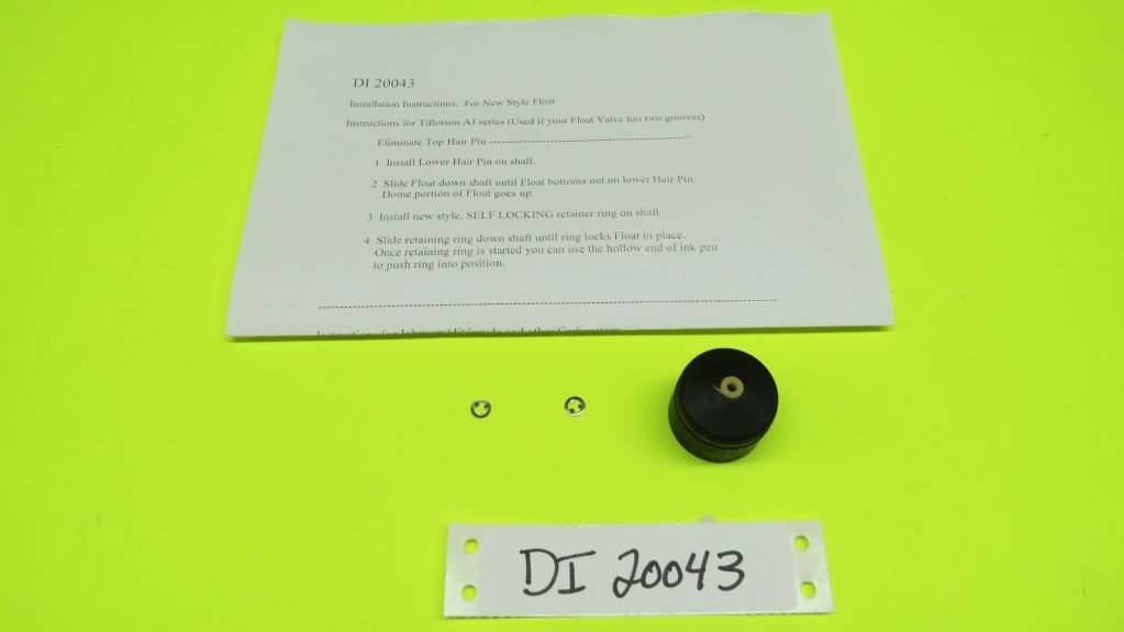 Tillotson AJ Gale Johnson DT37 38 LT37 38 TN15 20 25 26 TN28 TS15 20 Float Kit
